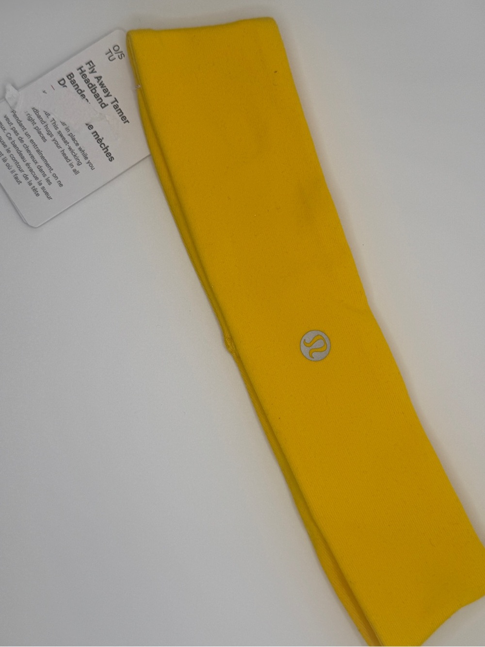 NWT Lululemon Fly Away Tamer Headband — Maze Yellow (MZYW)